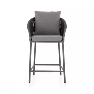 Four Hands Porto Outdoor Counter Stool - Charcoal