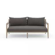 Four Hands Sherwood Outdoor Sofa, Washed Brown - 63" - Charcoal