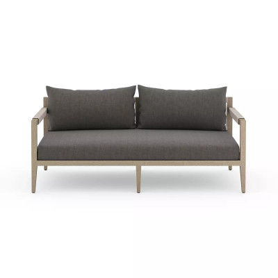 Four Hands Sherwood Outdoor Sofa, Washed Brown - 63" - Charcoal