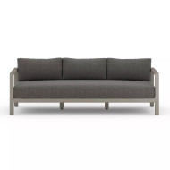 Four Hands Sonoma Outdoor Sofa, Weathered Grey - 88" - Charcoal