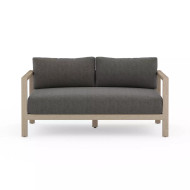 Four Hands Sonoma Outdoor Sofa, Washed Brown - 60" - Charcoal