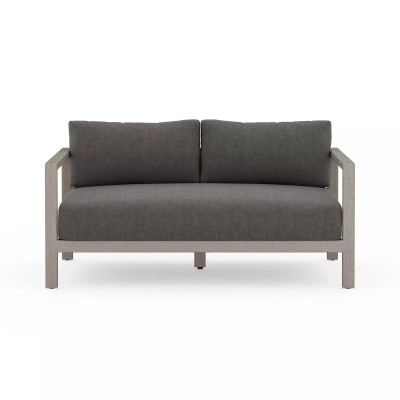 Four Hands Sonoma Outdoor Sofa, Weathered Grey - 60" - Charcoal