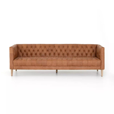 Four Hands Williams Leather Sofa - 90" - Natural Washed Camel