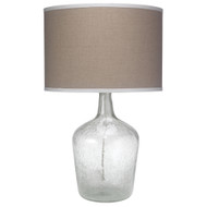 Jamie Young Plum Jar Table Lamp - Medium - Clear Seeded Glass