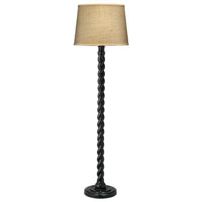 Jamie Young Barley Twist Floor Lamp - Black Cast Metal