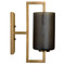 Jamie Young Blueprint Wall Sconce - Antique Brass Metal & Grey Frosted Glass