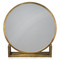 Jamie Young Odyssey Standing Mirror - Antique Brass Metal & White Marble