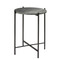 Jamie Young Domain Side Table - Black Textured Marble & Black Metal