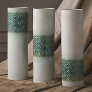 Global Views Woven Cuff Vase - Jade - Low (Store)