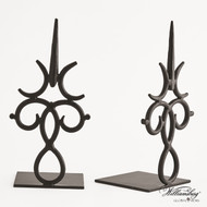 Global Views Burnished Time Bookends - Iron (Store)