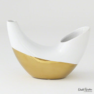 Global Views Metallic Dipped Horn Vase - Gold (Store)