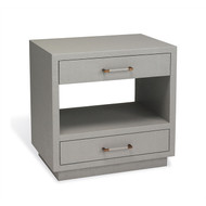 Interlude Home Taylor Bedside Chest - Grey (Store)