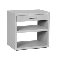 Interlude Home Livia Bedside Chest - Light Grey (Store)