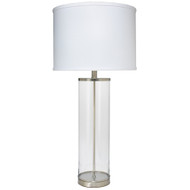 Jamie Young Rockefeller Table Lamp - Clear Glass & Nickel Metal (Store)