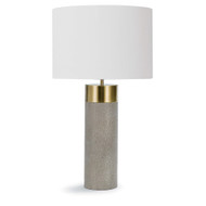 Regina Andrew Harlow Ivory Grey Shagreen Cylinder Table Lamp (Store)