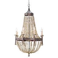 Southern Living Wood Beaded Chandelier (Store)