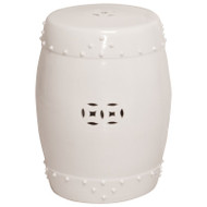 Large Drum Stool - White