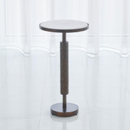 Studio A Hammered Martini Table - Bronze w/White Marble (Store)