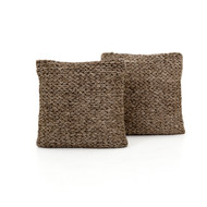 Four Hands Stone Braided Pillow - Down - Set Of 2 (Store)