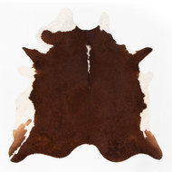 Four Hands Cardin Cowhide Rug, Brown And White (Store)