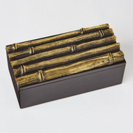 Global Views Bamboo Box Top Bronze Black (Store)