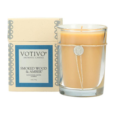 Votivo 6.8 oz Aromatic Candle Smoked Wood & Amber