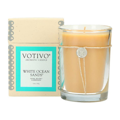 Votivo 6.8 oz Aromatic Candle White Ocean Sands