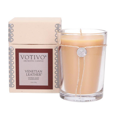 Votivo 6.8oz Venetian Leather Aromatic Candle