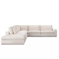 Four Hands Bloor 5 - Piece Sectional - Raf Sofa W/ Ottoman - Essence Natural