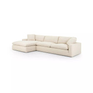 Four Hands Plume 2 - Piece Sectional - Left Chaise - Thames Cream - 106"