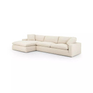 Four Hands Plume 2 - Piece Sectional - Left Chaise - Thames Cream - 136"