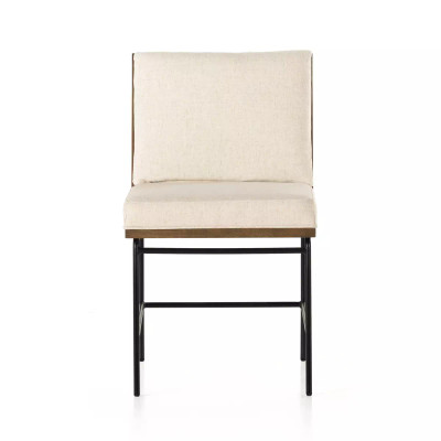 Four Hands Crete Dining Chair - Savile Flax W/ Brown Frame