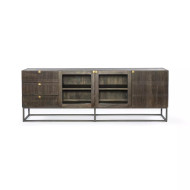 Four Hands Kelby Media Console - Carved Vintage Brown