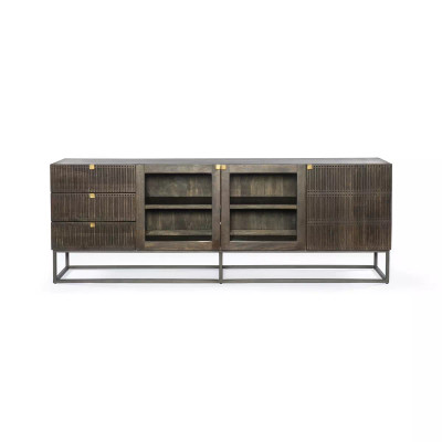 Four Hands Kelby Media Console - Carved Vintage Brown