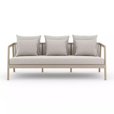 Four Hands Numa Outdoor Sofa - Washed Brown - Stone Grey