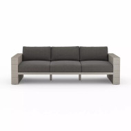 Four Hands Leroy Outdoor Sofa, Weathered Grey - Charcoal