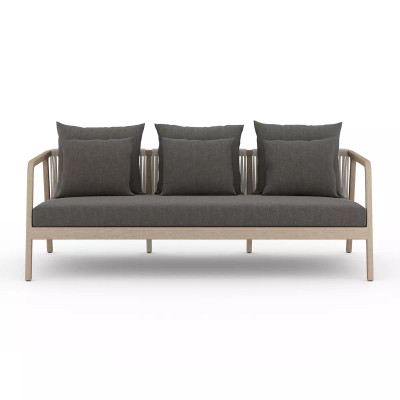 Four Hands Numa Outdoor Sofa - Washed Brown - Charcoal