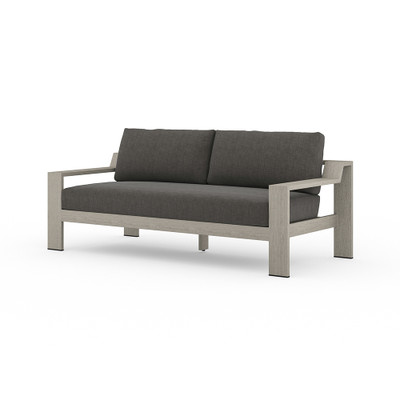 Four Hands Monterey Outdoor Sofa, Weathered Grey - 74" - Charcoal