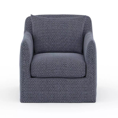 Four Hands Dade Outdoor Slipcover Swivel Chair - Faye Navy