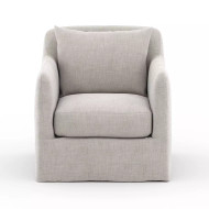 Four Hands Dade Outdoor Slipcover Swivel Chair - Stone Grey