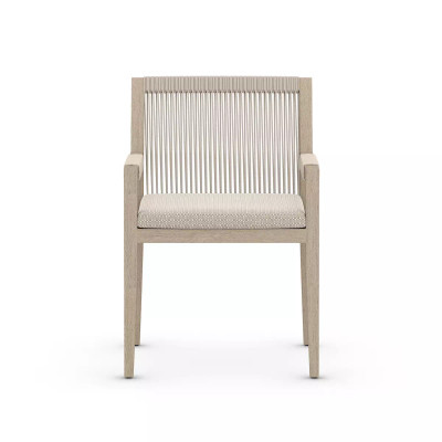 Four Hands Sherwood Outdoor Dining Armchair, Washed Brown - Faye Sand