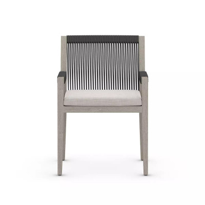Four Hands Sherwood Outdoor Dining Armchair, Weathered Grey - Stone Grey