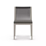 Four Hands Sherwood Outdoor Dining Chair, Weathered Grey - Charcoal