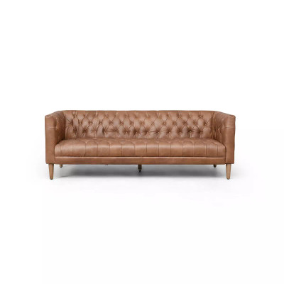 Four Hands Williams Leather Sofa - 75" - Natural Washed Chocolate