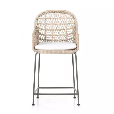 Four Hands Bandera Outdoor Counter Stool - Vintage White - White