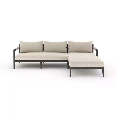 Four Hands Sherwood Outdoor 2 - Piece Sectional, Bronze - Right Chaise - Faye Sand
