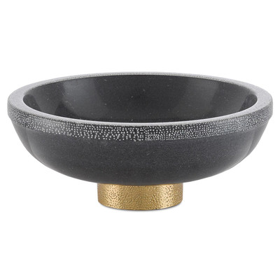 Currey & Co Valor Large Black Bowl (Store)