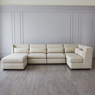 Alder Sectional Ottoman - Moonstone