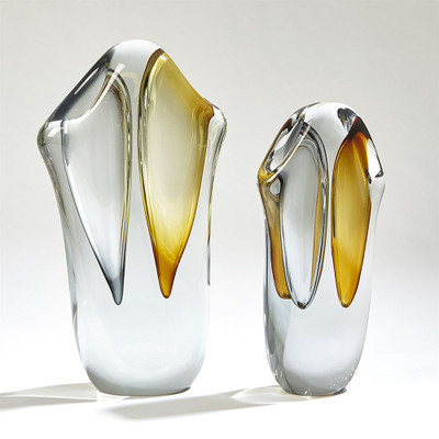 Duet Vase - Amber/Grey - Lg