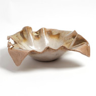 Folded Ripple Bowl - Raku